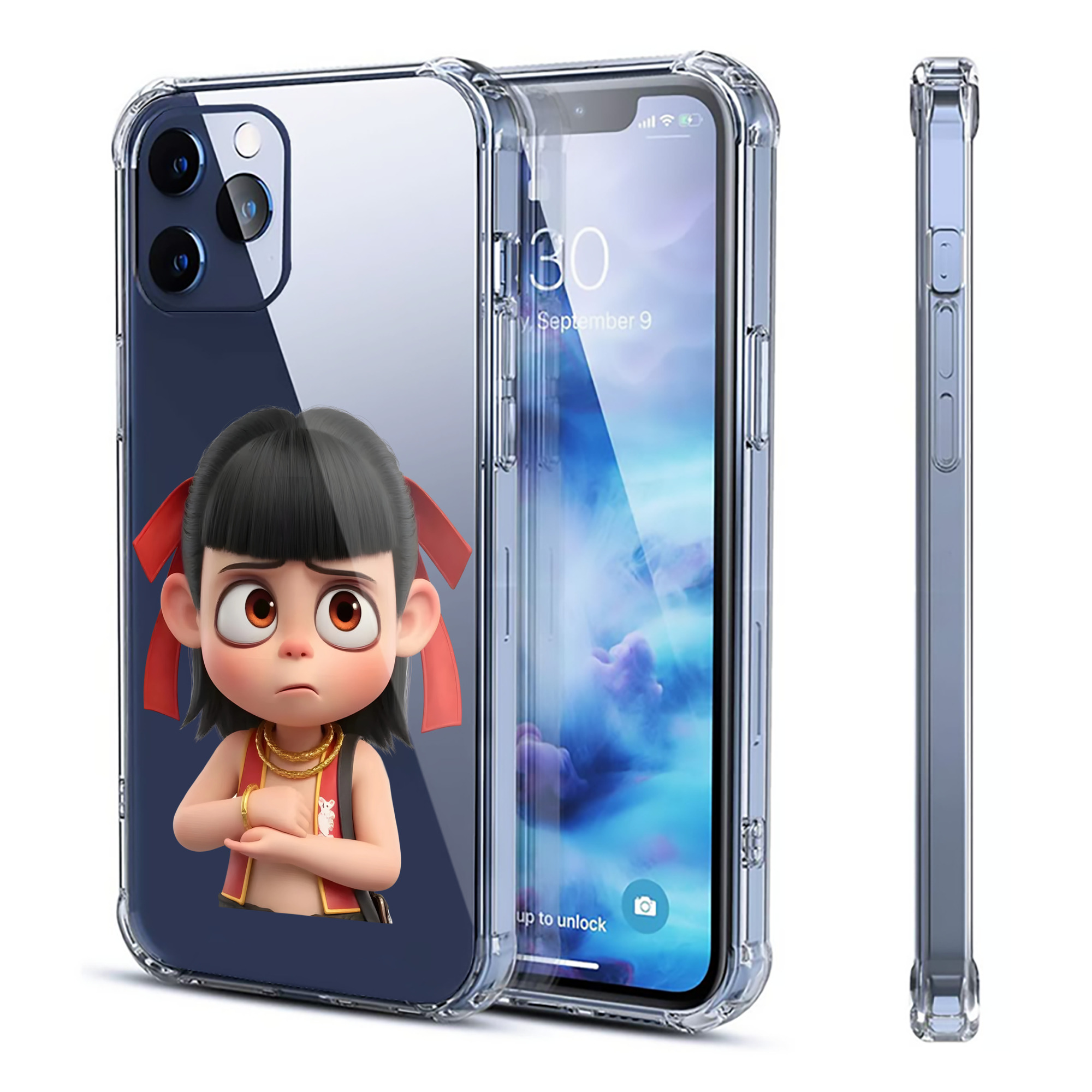 （画像用） Ne Zha 2 ナタ 魔童の大暴れ 【iPhone 12シリーズ対応】透明スマホケース（クリアソフトケース）
